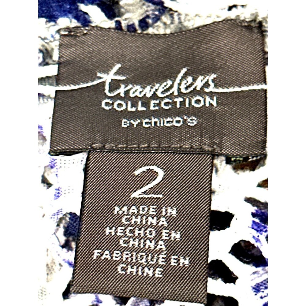 Chicos Traveler Collection Open Front Net Cover Up Elegant Breezy Layering Piece - Picture 4 of 11